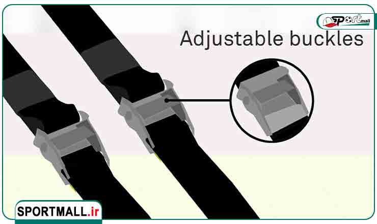 تسمه ها باید دارای سگک های قابل تنظیم باشند