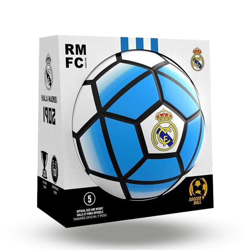 توپ فوتبال چرم اعلا باشگاهی رئال مادرید جعبه ای
