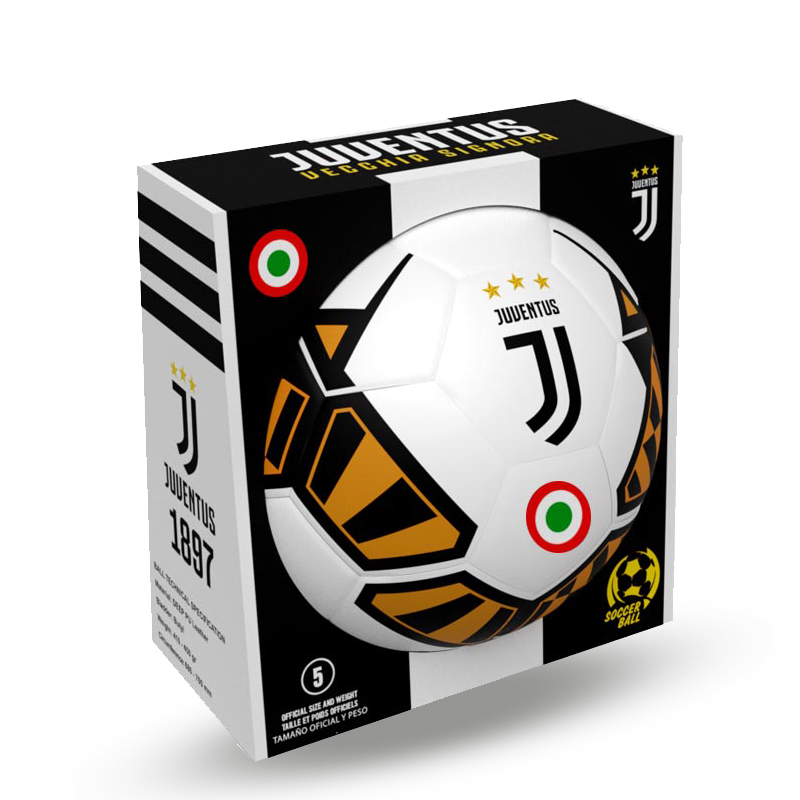 توپ فوتبال چرم اعلا باشگاهی یونتوس جعبه ای