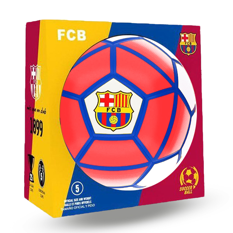 توپ فوتبال چرم اعلا باشگاهی بارسلونا جعبه ای